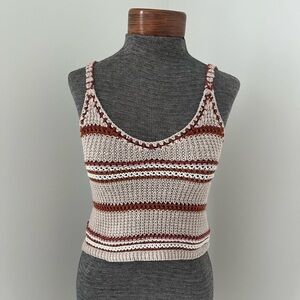 American Eagle Crochet Knit Crop Top-XS